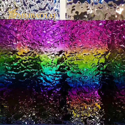 PVD Rainbow Coated 0.65mm ความหนา ผนังเหล็กไร้สแตนเลสสําหรับตกแต่งผนังครัว