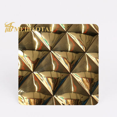 ราคาดี SS304 201 Gold Mirror ผนังตกแต่งแผ่นสแตนเลสสีนูน ออนไลน์
