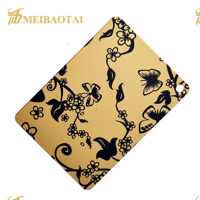 ราคาดี Pvd สีเคลือบกระจกสแตนเลสสลักแผ่น 1219x2438mm ออนไลน์