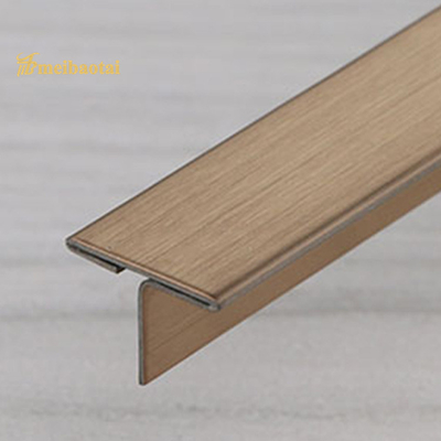 PVD แถบขอบสแตนเลสเคลือบสีบรอนซ์สำหรับกระเบื้อง T20 X 3048mm