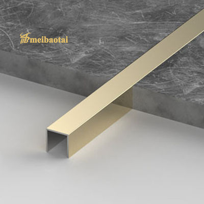 ราคาดี 304 สแตนเลส U Channel Tile Trim ด้วย 7c PVC Film และความแข็งแรง HV200 สําหรับการป้องกันตกแต่ง ออนไลน์