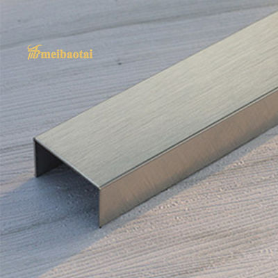 ราคาดี ASTM Standard ความหนา 0.55 มม. ลายเส้นผม สแตนเลสสตีล ทริมกระเบื้องสำหรับตกแต่งพื้น ออนไลน์