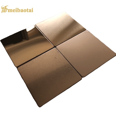 Rose Gold Mirror Hairline แผ่นเหล็กสแตนเลสรีดเย็น Ss Steel Sheet Sustainable