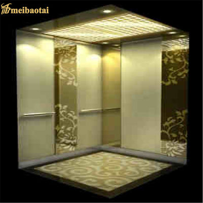 แผ่นสแตนเลสตกแต่งลิฟต์ Gold Lift หนา 0.95 มม. มาตรฐาน EN