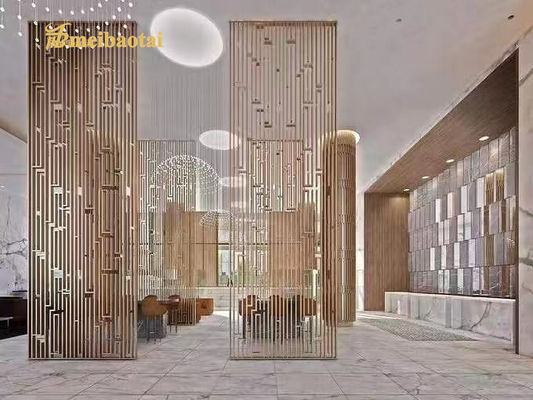 ราคาดี ปรับแต่ง Art Screen SS Metal Room Dividers Partitions ตกแต่งสำหรับโรงแรม ออนไลน์