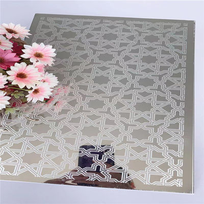 แผ่นสแตนเลส 304 ผิวขัดเงา มาตรฐาน DIN หนา 1.15 มม. พร้อมลายแกะสลัก