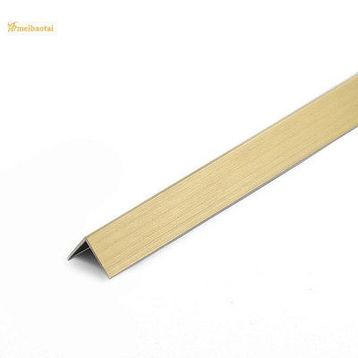 PVD Gold Hairline Finish กระเบื้องสแตนเลสตัดแต่งชั้น Transition Strip