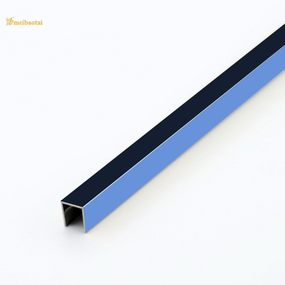 Polished Blue Finished UTL Stainless Steel Tile Trim For Corner Metal Profile