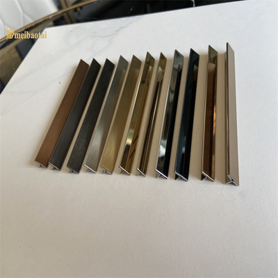 โปรไฟล์ตกแต่งทรง T ตกแต่งโลหะ Tile Trim ความยาว 2440mm