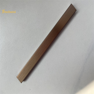 U Slot Stainless Steel Tile Trim 201 304 เส้นผมแชมเปญทอง Finish profiles