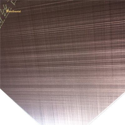 แผ่นเหล็กสเตนเลสขัดเงาสีบรอนซ์ครอส 1219x2438mm