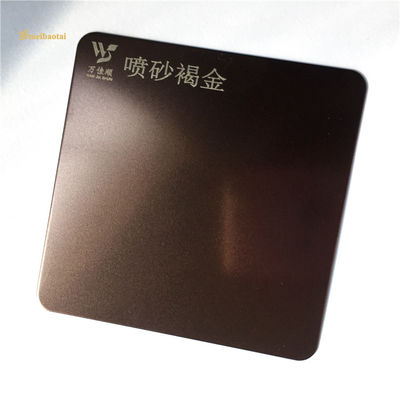 ราคาดี ทองสีน้ําตาลทราย 0.65 มม ความหนา ลายสแตนเลสประดับ ออนไลน์