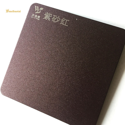 แผ่นผนังครัวสแตนเลส 201 ขัดเงาสีม่วงและสีแดง Anti - ลายนิ้วมือ
